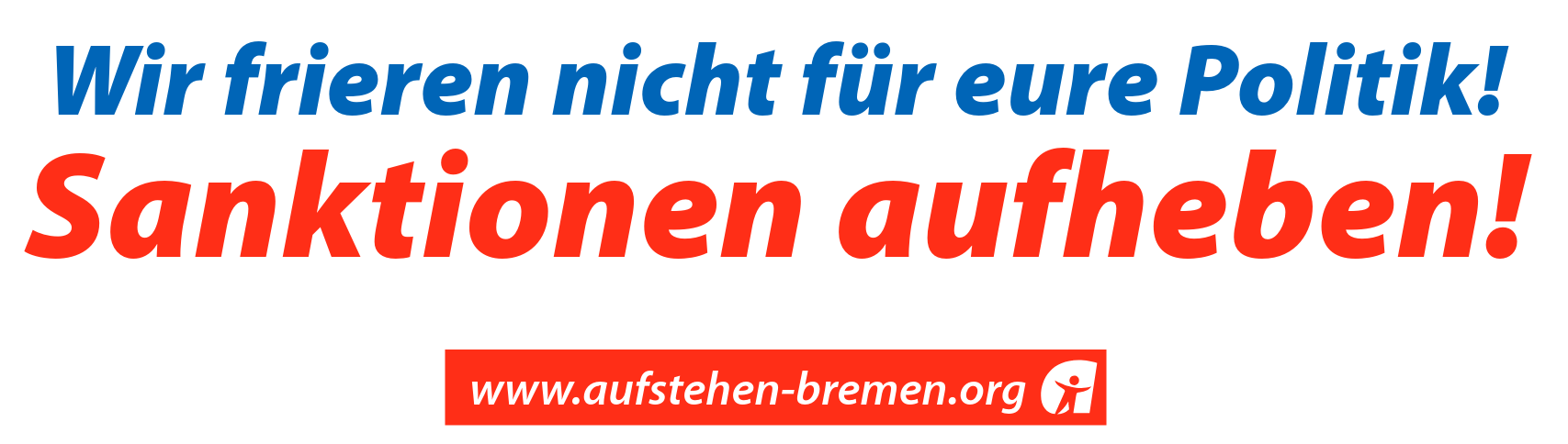 Banner Sanktionen aufheben aufstehen