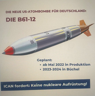 Neue US Atombombe zur Stationierung in Büchel Deutschland