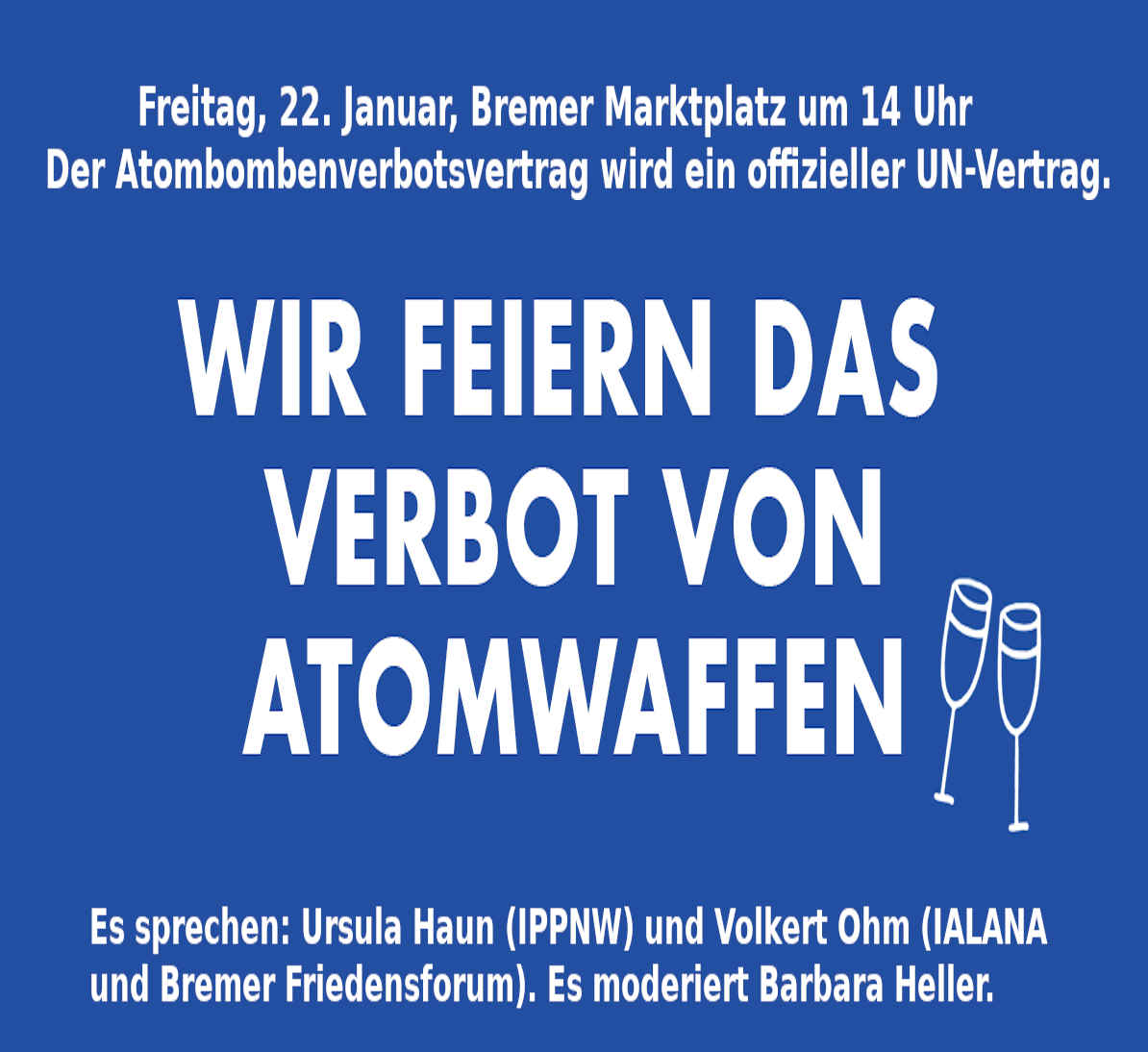verbot Atomwaffen 22.01.2021 Bremer Marktplatz Instagram
