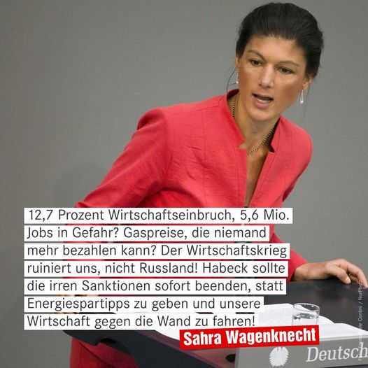 Sahra Wagenknecht Juli 2022