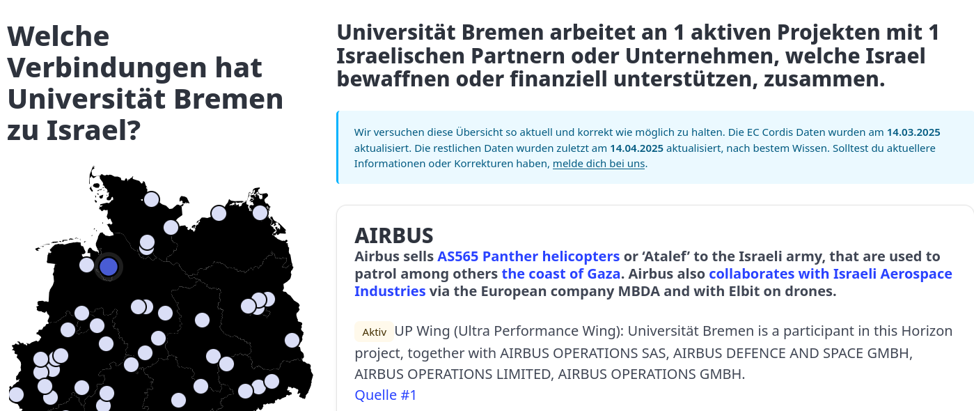UNI BremenKoopIsraelAIRBUS