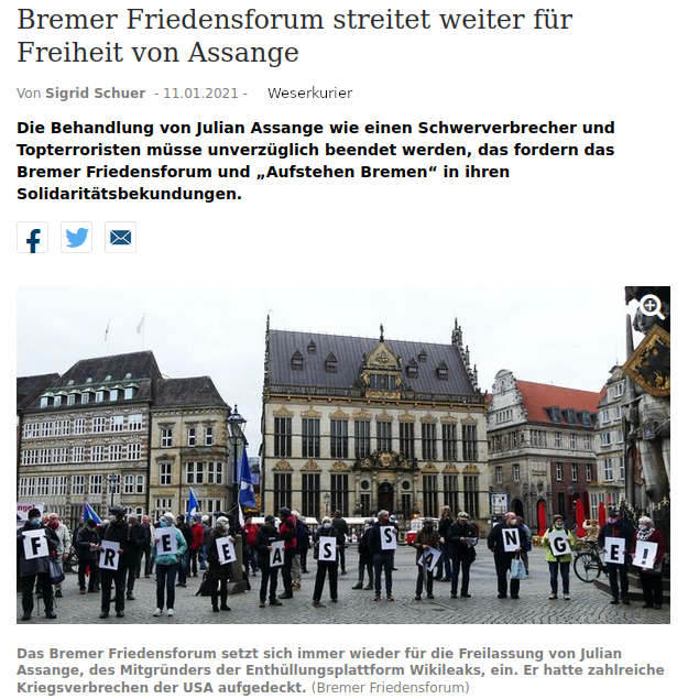 Assange Kundgebung WK 11.01.2021 