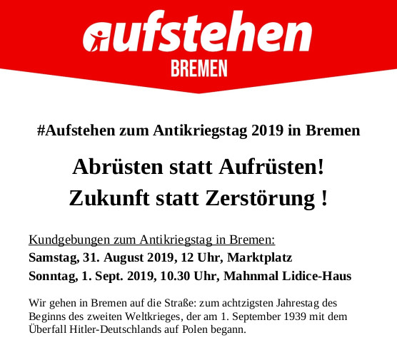 Aufstehen Antikriegstag 