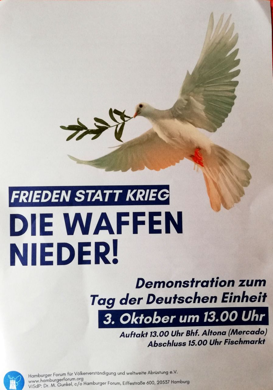 Friedensdemo 3.10.2023 HH Tag der deutschen Einheit 1