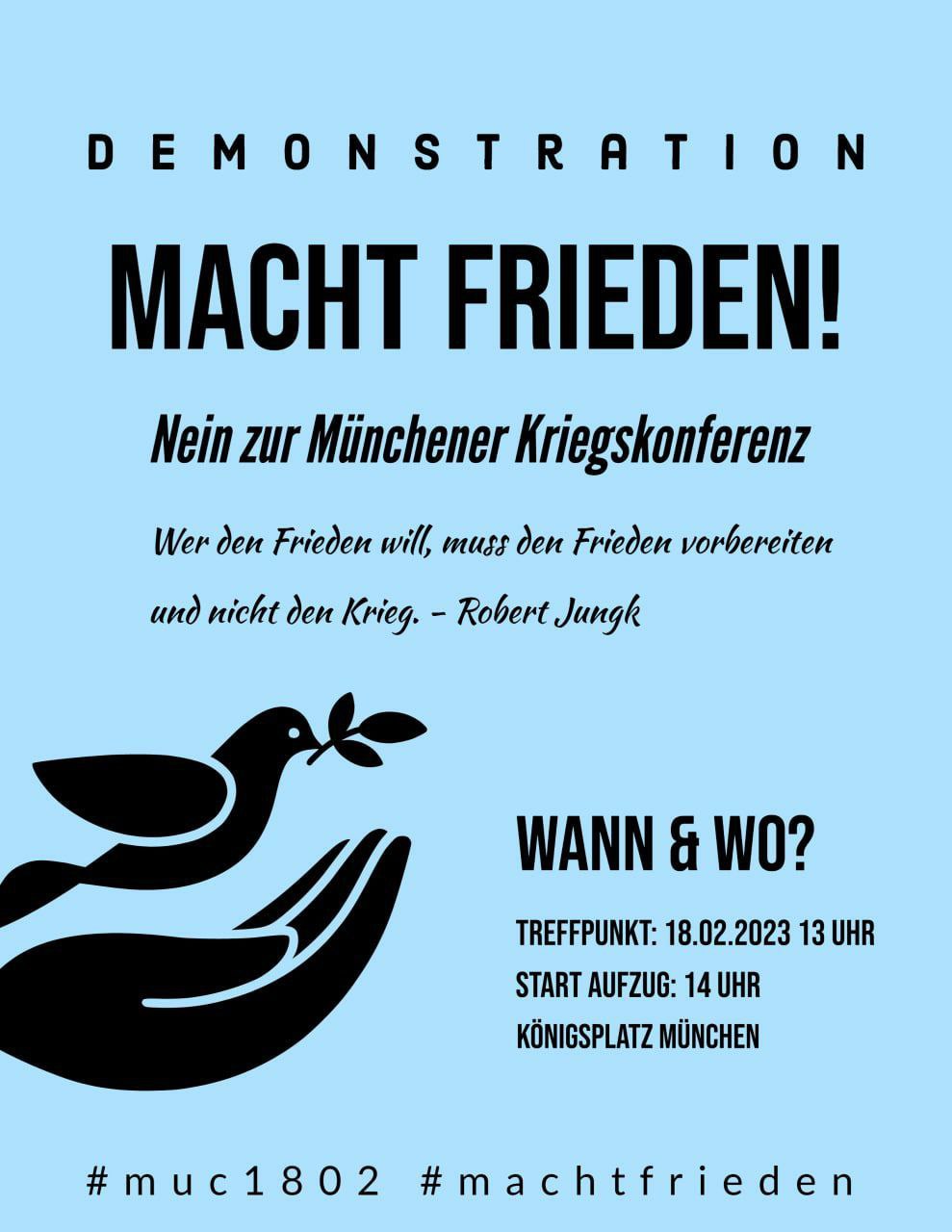 Friedensdemo zur Muenchner Sicherheitskonferenz