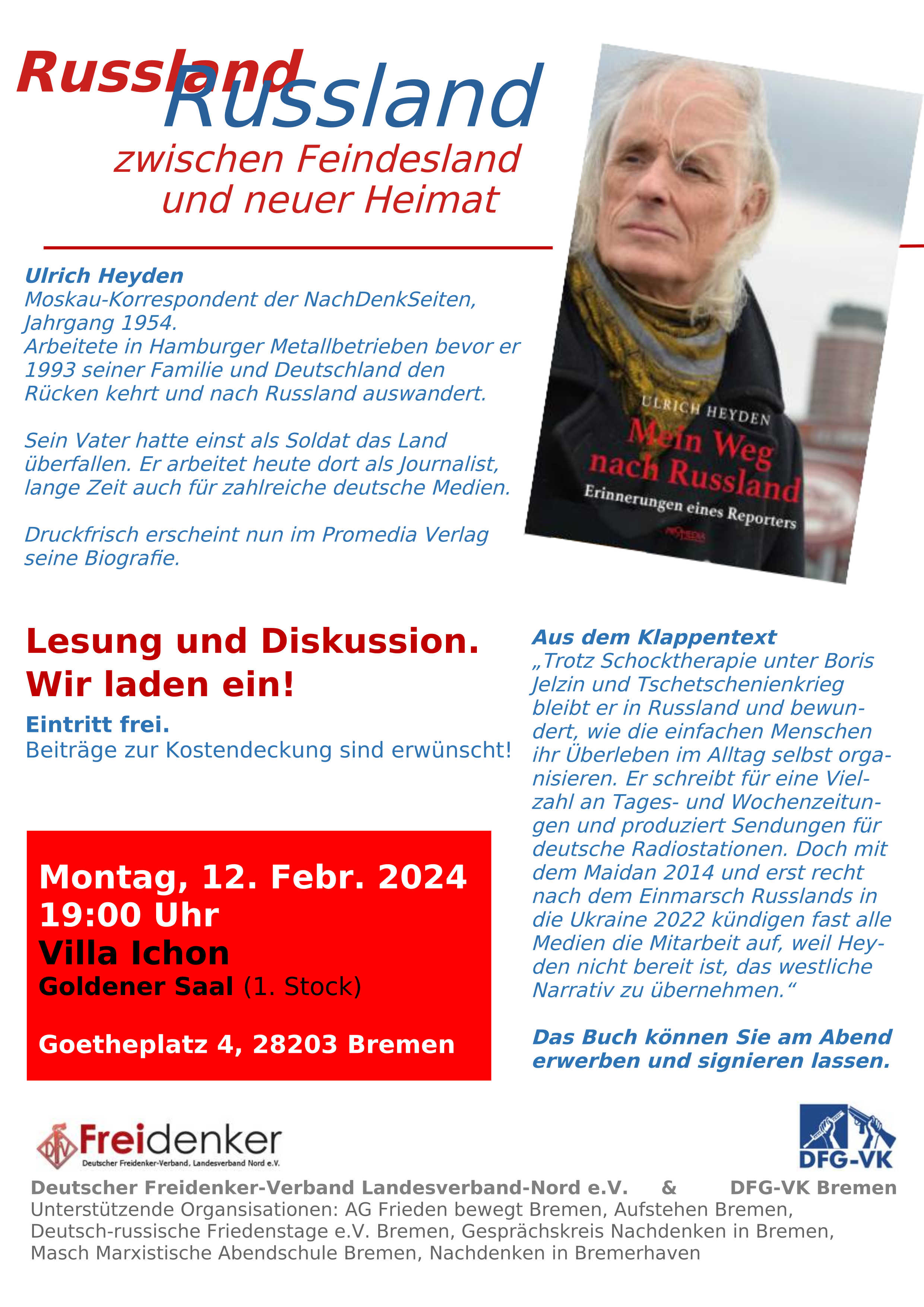 Lesung Ulrich Heyden Bremen 20240212 Flyer k
