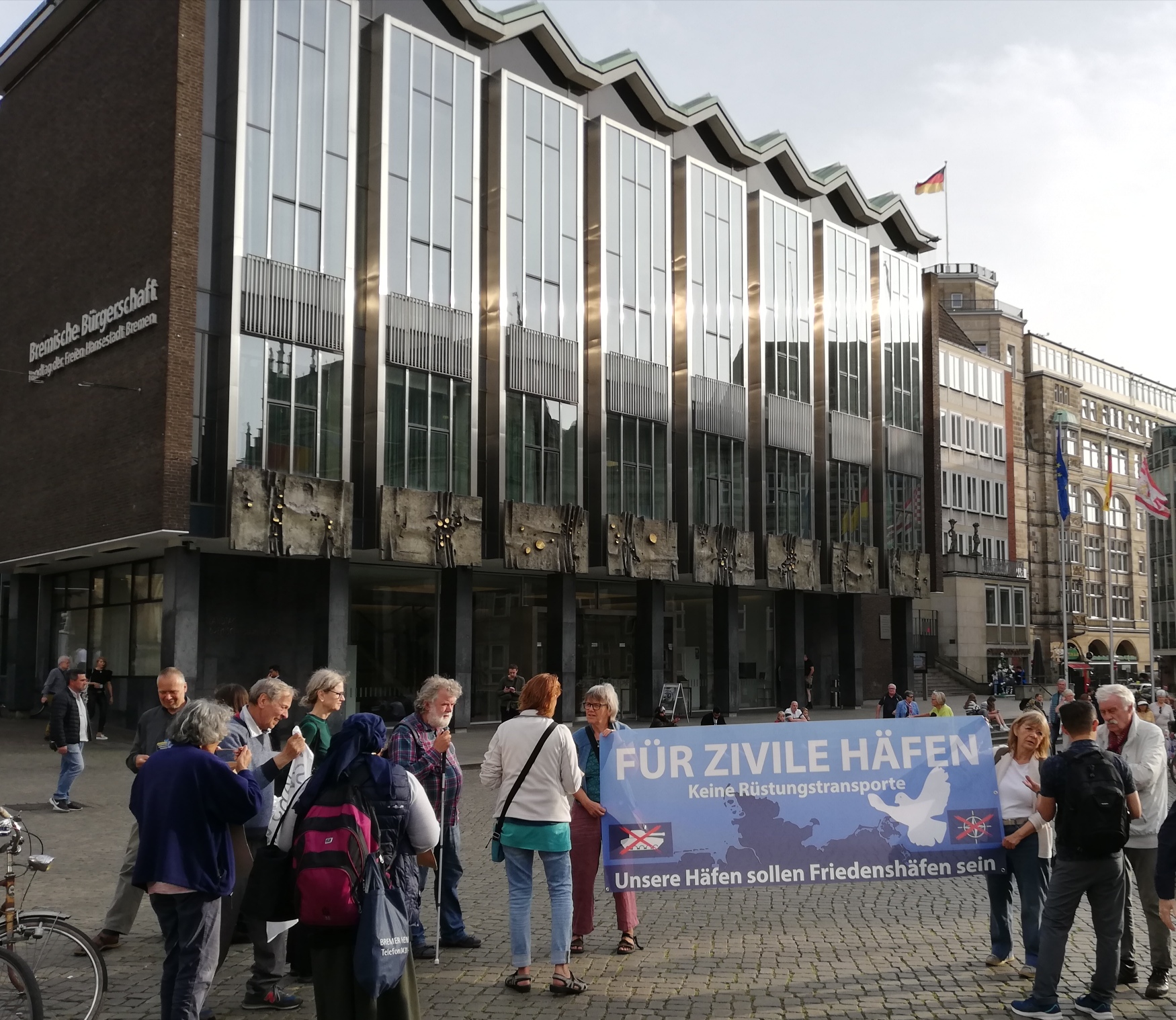 Mahnwache Bremen Marktplatz 1