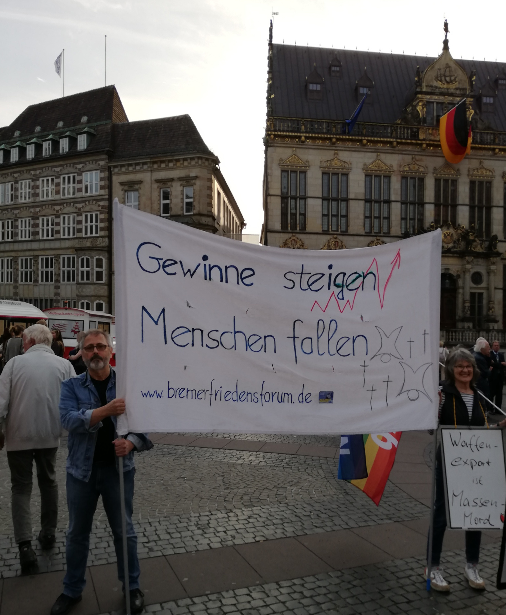 Mahnwache Bremen Marktplatz 3