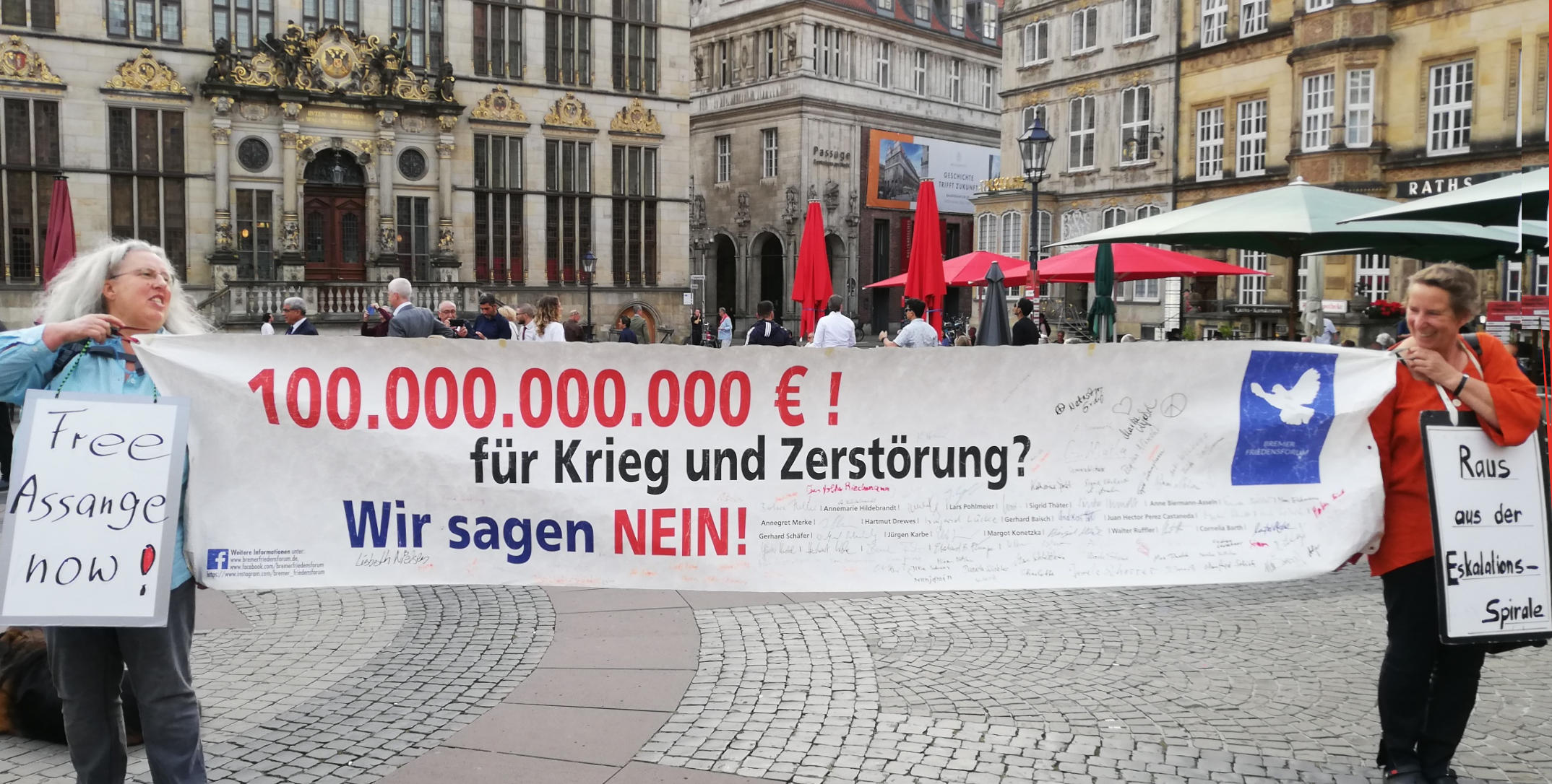 Mahnwache Bremen Marktplatz 5
