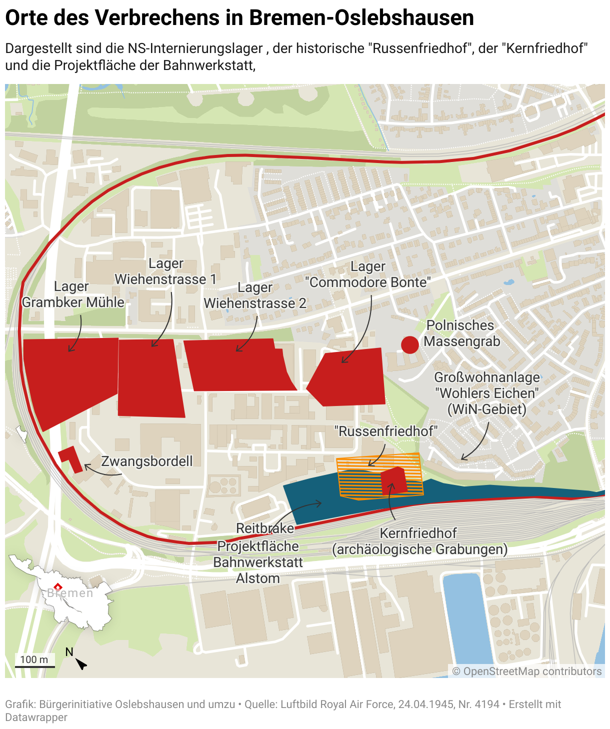 Orte des Verbrechens in Bremen Oslebshausen 20211114 BI 