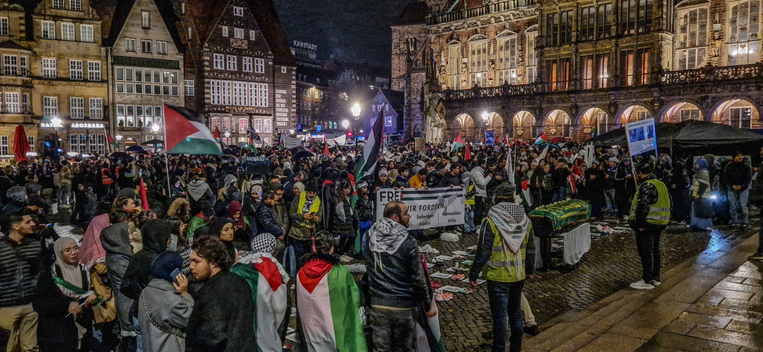 palästina demo marktplatz Bremen 4.11.2023 