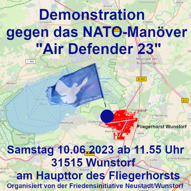 Demo gegen Air Defender 23 Fliegerhorst Wunstorf 10.06.2023