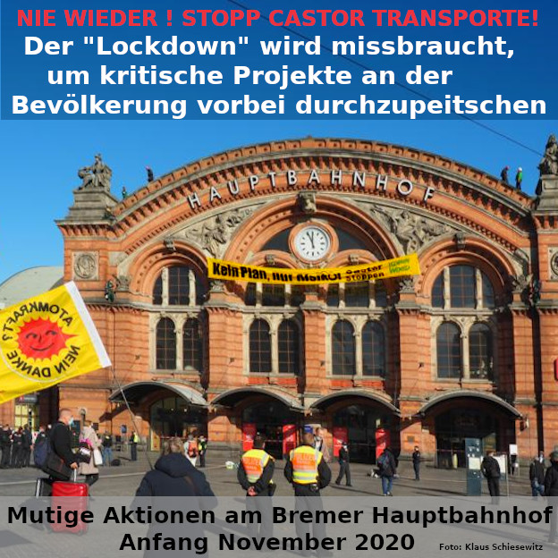 Castor Stopp Aktion Hbf Bremen
