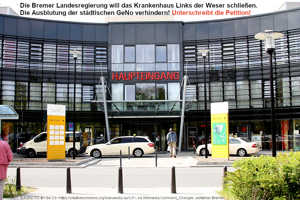 Krankenhaus Links der Weser Bremen Protest gegen Schließung 2023