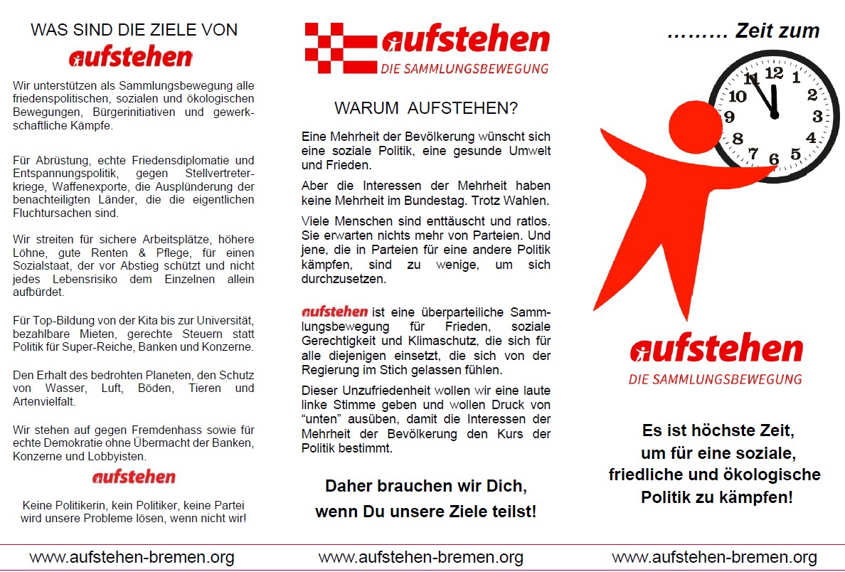 Flyer aufstehen bremen 1