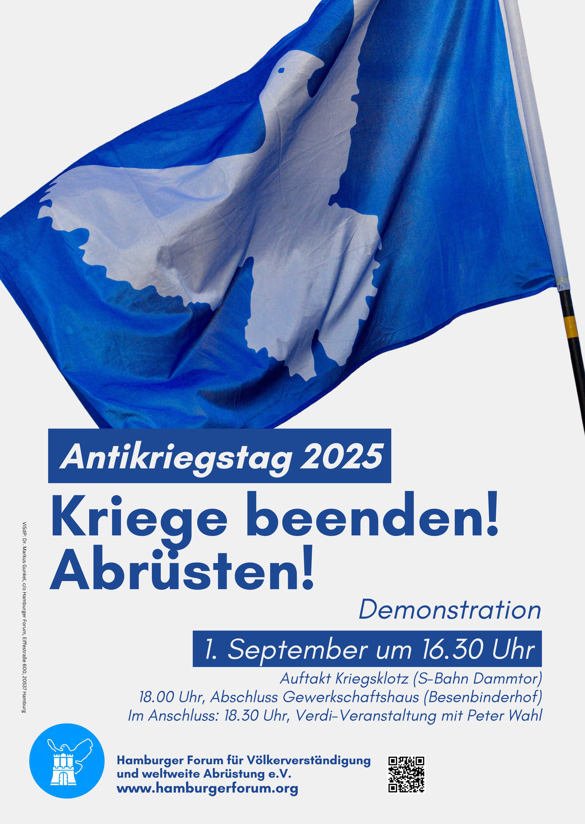 Antikriegstag 2025 Plakat HH