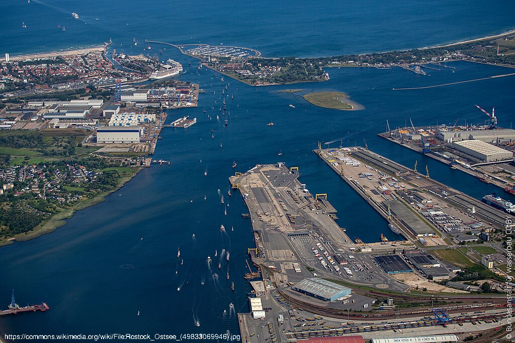 Rostock Ostsee Luftbild Hafen