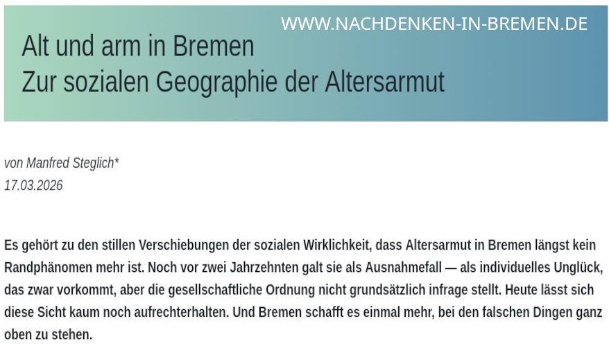 Altersarmut Bremen NiB